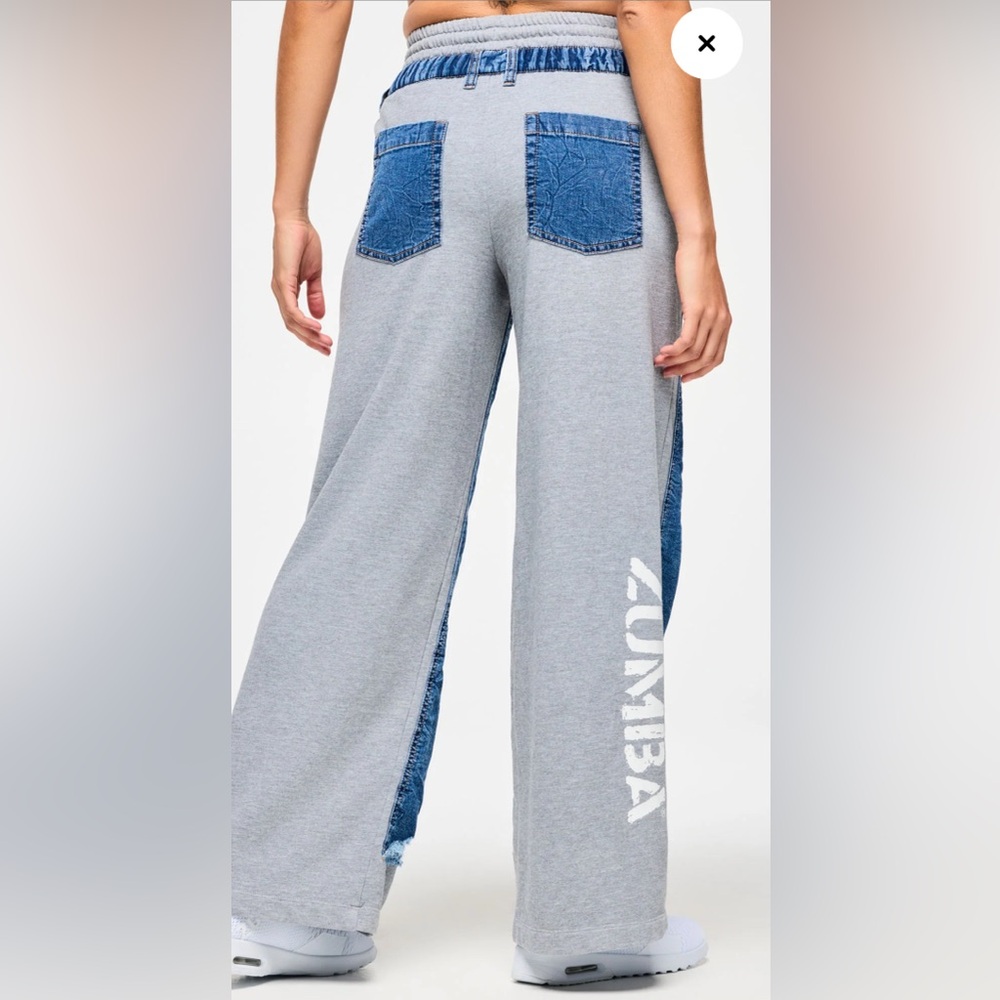 Blue Jean Denim Sweatpants - Picture 2 of 2
